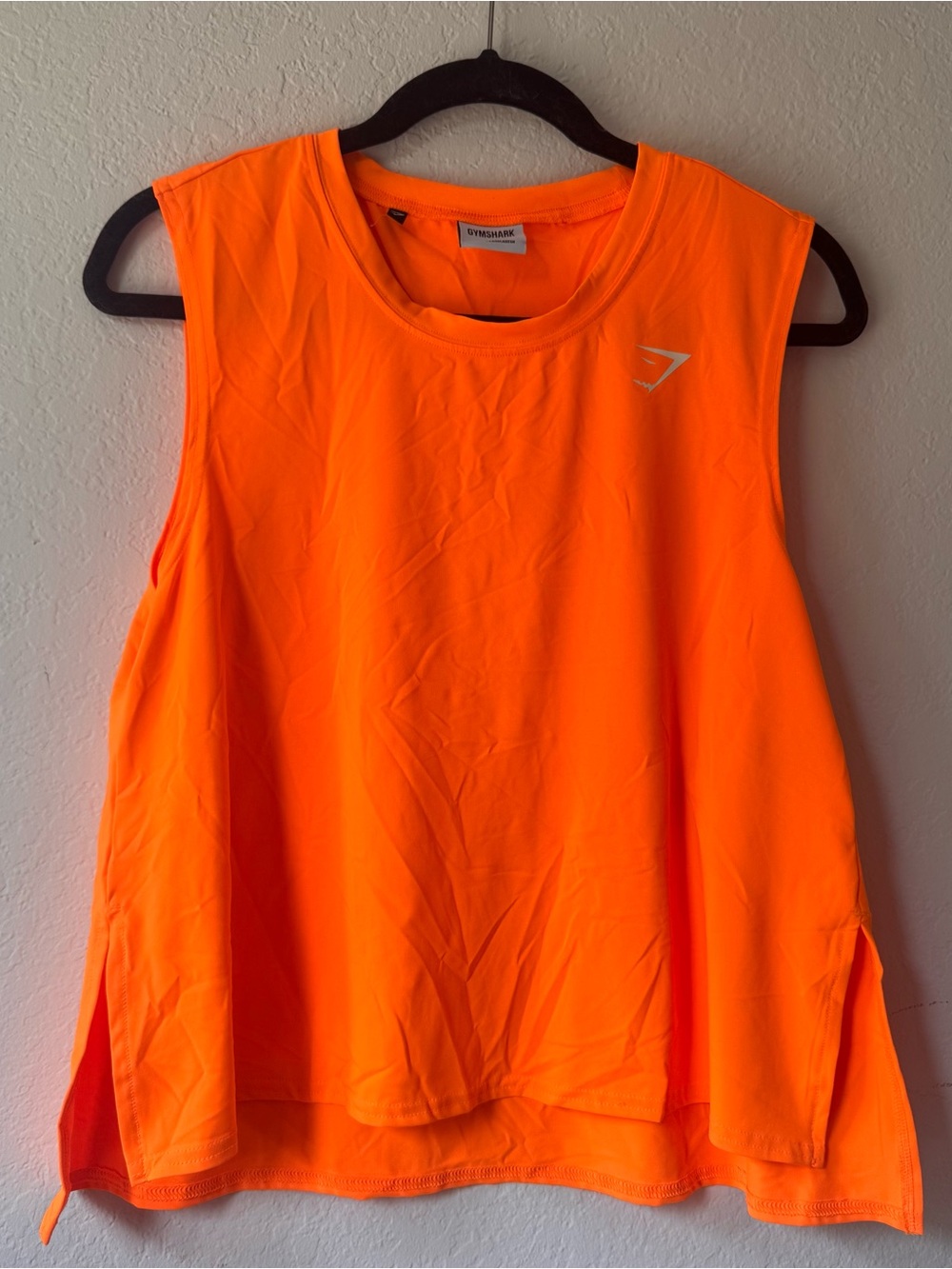 Gym Shark Midi Training Tank Neon Orange Size L